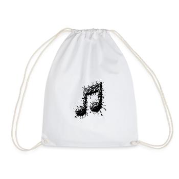 Fluid Flowing Music Sheet Music - Drawstring Bag - white - Front