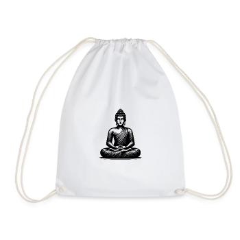 Yoga Buddha Erleuchtung Meditation Tattoo Style - Turnbeutel - Weiß - Vorne