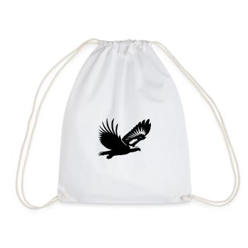 Elegant eagle on broad wings in the wind - Drawstring Bag - white - Front