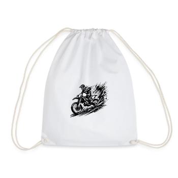 Hot Dirty Off-Road Machine Hobby Motorsport - Drawstring Bag - white - Front