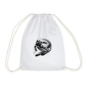 Extreme powder snow and action on the slopes - Drawstring Bag - white - Front