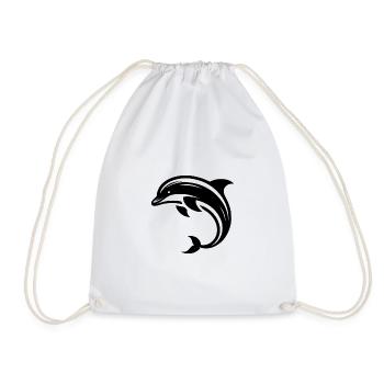 Taucher Freunde Design Delfin im Sprung - Turnbeutel - Weiß - Vorne
