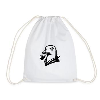 Mouette avec sifflet dans le style de dessin animé - Sac de sport léger - blanc - Devant