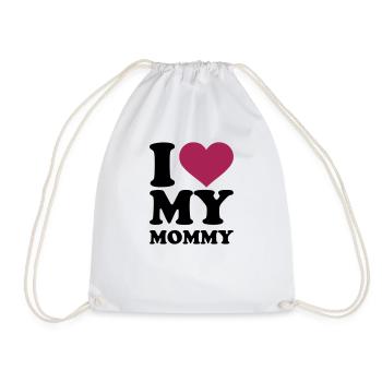 I love my mommy - Drawstring Bag - white - Front