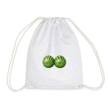 watermelons - Drawstring Bag - white - Front