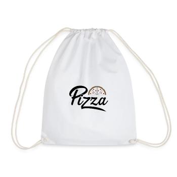 Pizza - Turnbeutel - Weiß - Vorne