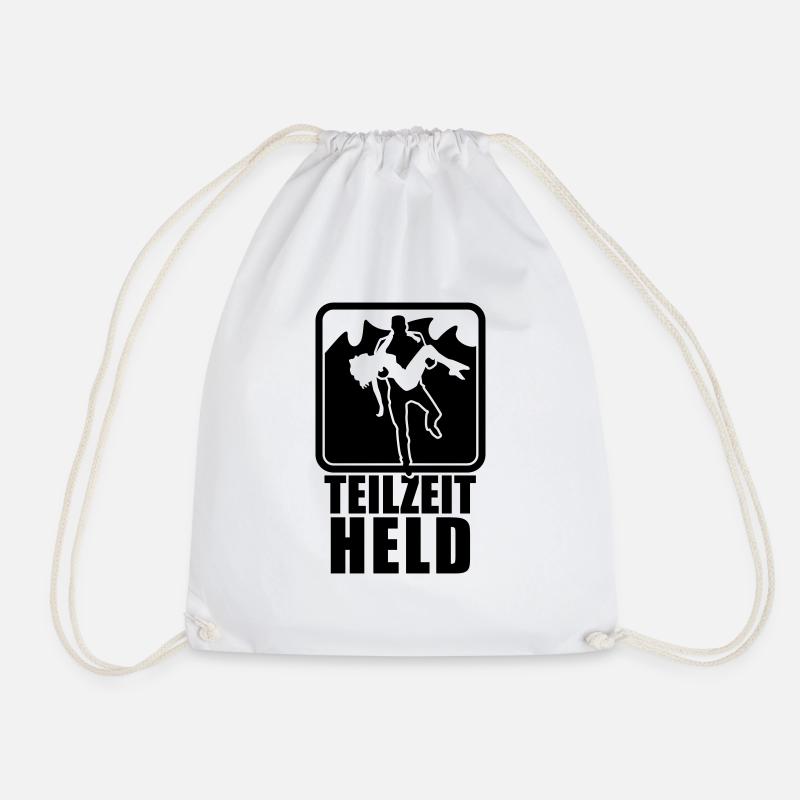 Teilzeit-Held - Turnbeutel - Weiß