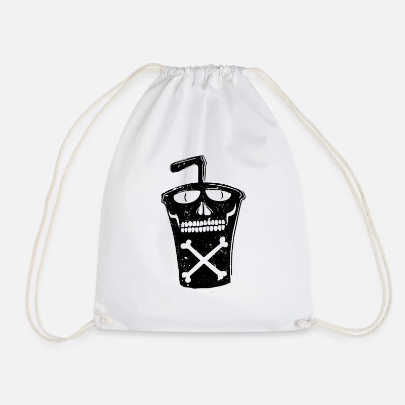 Soda cup fast food drink - Drawstring Bag - white