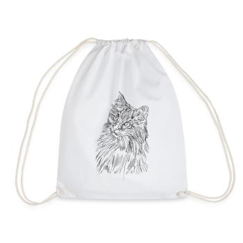 Visage de chat doux - Sac de sport léger - blanc - Devant