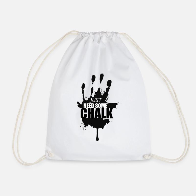 Bouldering climbing climbing - Drawstring Bag - white