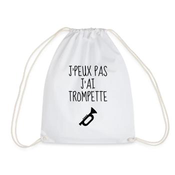 Trompette Trompettiste Musique Musicien Concert - Sac de sport léger - blanc - Devant