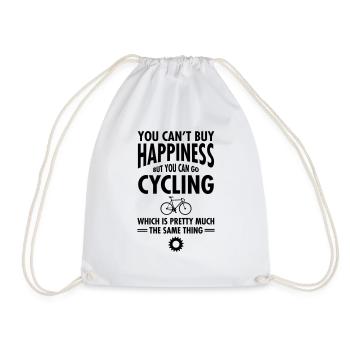 You Can't Buy Happiness - But You Can Go Cycling - Sac de sport léger - blanc - Devant