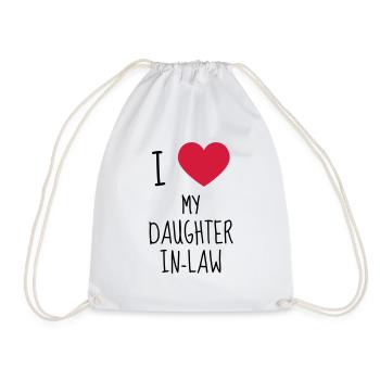 Daughter-in-law / Daughter in law Marriage Family - Drawstring Bag - white - Front