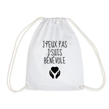 Bénévole / Humanitaire / Solidaire / Aide - Sac de sport léger - blanc - Devant