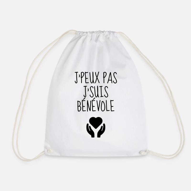 Bénévole / Humanitaire / Solidaire / Aide - Sac de sport léger - blanc