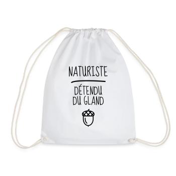 Naturisme / Naturiste / Nudisme / Nudiste - Sac de sport léger - blanc - Devant