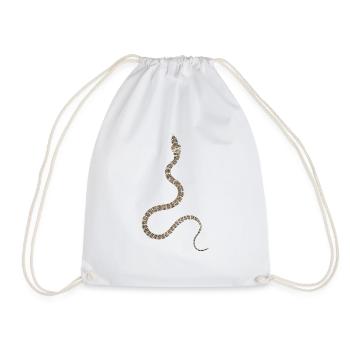 Snake - Drawstring Bag - white - Front