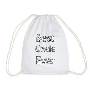 Best Uncle Ever , Gift For Uncle - Drawstring Bag - white - Front