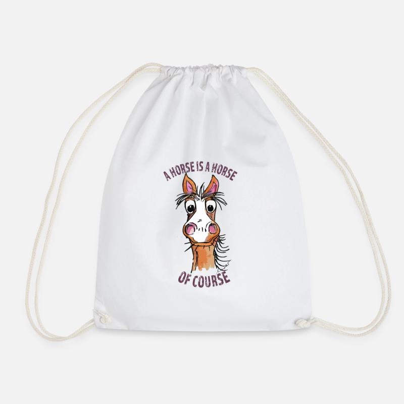 A horse is a horse - Drawstring Bag - white