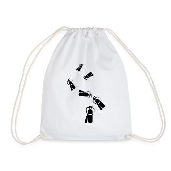 Fire extinguisher symbol - Drawstring Bag - white - Front