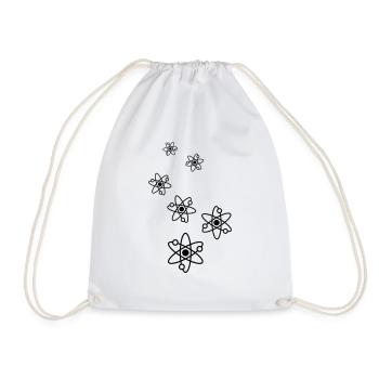 Atom icon - Drawstring Bag - white - Front