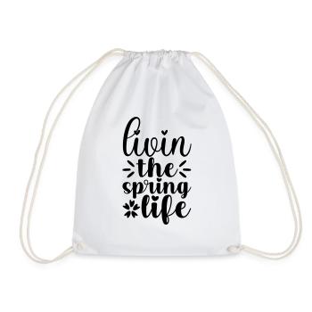 3 LIVIN THE SPRING LIFE - Drawstring Bag - white - Front