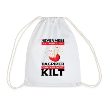 Citation de cornemuse pour les musiciens écossais et de cornemuse - Sac de sport léger - blanc - Devant