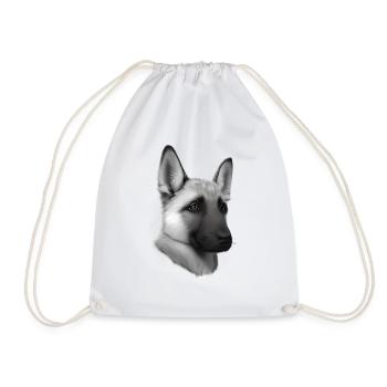 Chiot de chien Berger allemand propriétaire de chien - Sac de sport léger - blanc - Devant