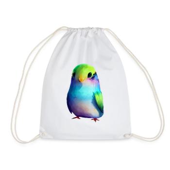 Budgie Bird Owner Bird Cockatiel - Drawstring Bag - white - Front