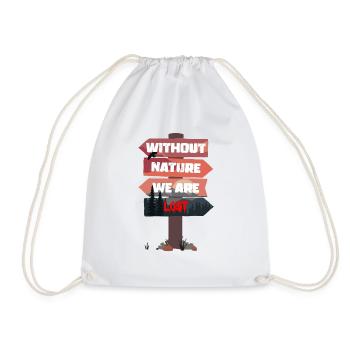 Nature's Compass: Our Guiding Light - Drawstring Bag - white - Front