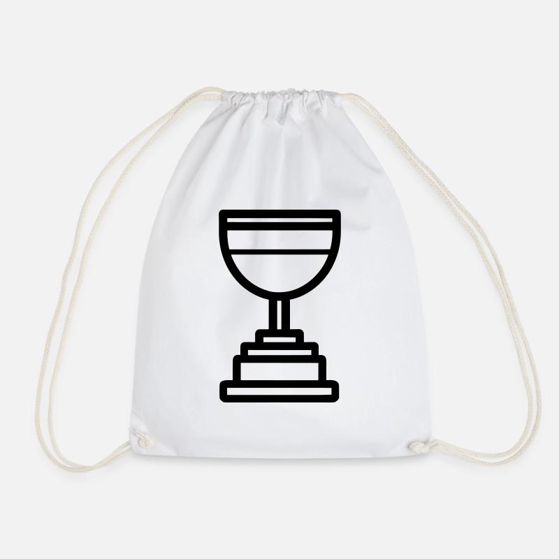 trophy - Drawstring Bag - white