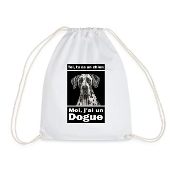 Moi, j'ai un Dogue - Sac de sport léger - blanc - Devant