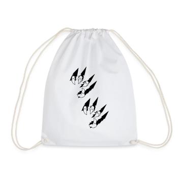 Griffes d’animaux - Sac de sport léger - blanc - Devant