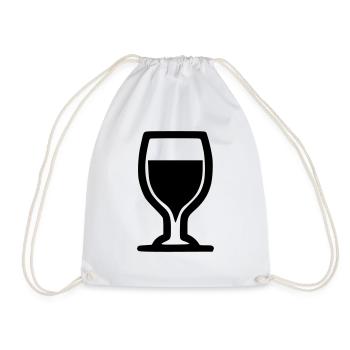 Verre de vin - Sac de sport léger - blanc - Devant