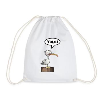 Mouette bulle Yolo - Sac de sport léger - blanc - Devant