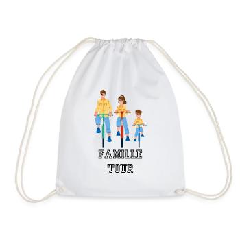 Family Tour - Drawstring Bag - white - Front