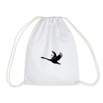 Cygne chanteur aux ailes fortes - Sac de sport léger - blanc - Devant