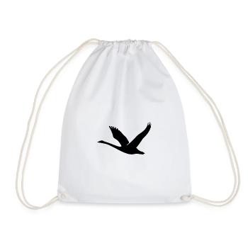 Cygne volant avec des ailes - Sac de sport léger - blanc - Devant