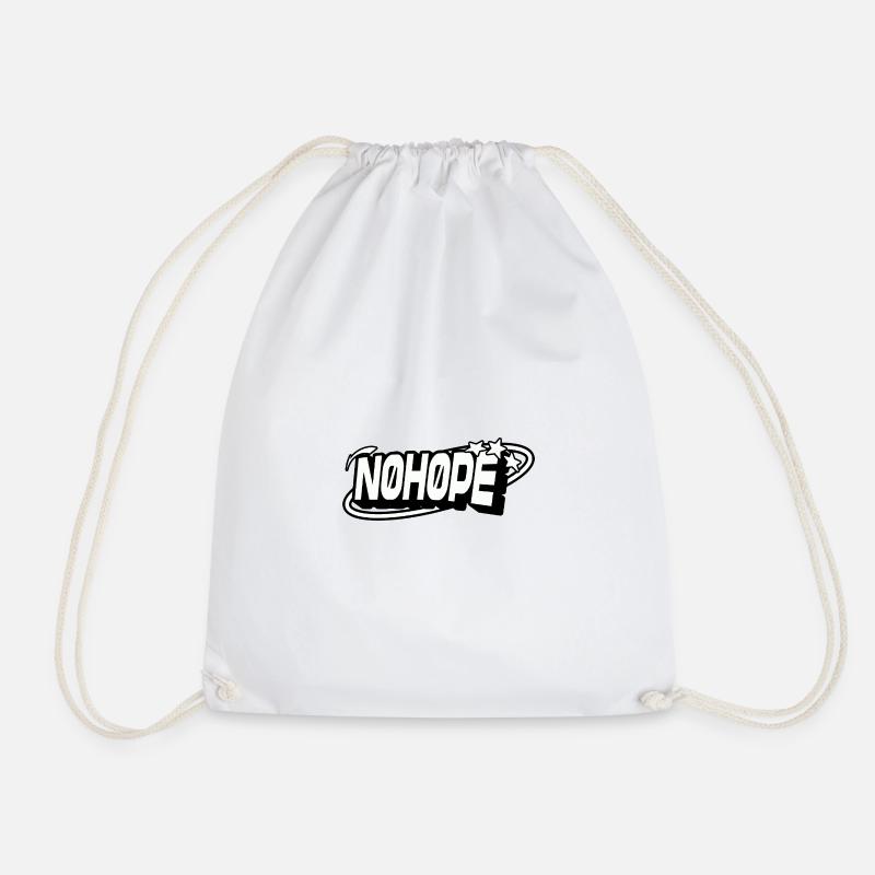No Hope - Drawstring Bag - white