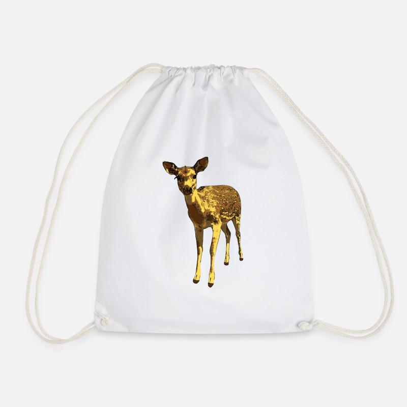 Bambi - Drawstring Bag - white