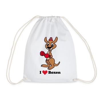 kangourou - Sac de sport léger - blanc - Devant