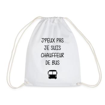 Bus / Conducteur / Travail / Métier / Job - Sac de sport léger - blanc - Devant