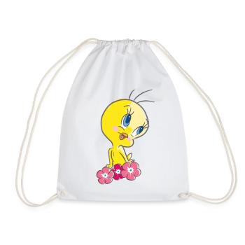 Looney Tunes Tweety Flowers - Drawstring Bag - white - Front