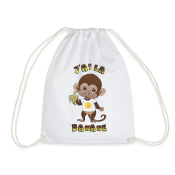 J ai la banane singe - Sac de sport léger - blanc - Devant