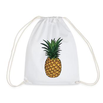 Ananas - Turnbeutel - Weiß - Vorne