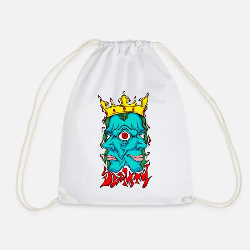 Duality II - Drawstring Bag - white