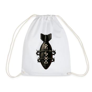 Underground Barbed Wire Bomb - Drawstring Bag - white - Front