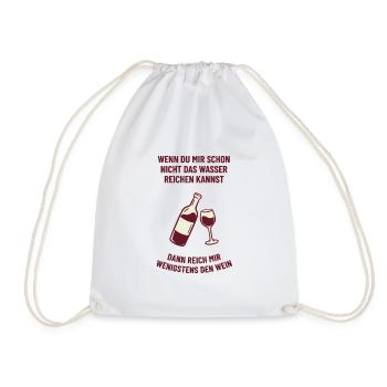 T-shirt drôle de vin (Passe-moi le vin !) - Sac de sport léger - blanc - Devant