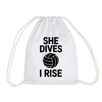 Drôle de cadeau de volley-ball en prononçant le volley-ball - Sac de sport léger - blanc - Devant