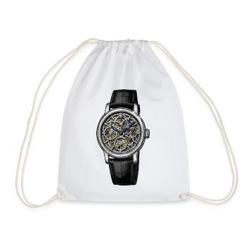 Montre squelette avec engrenages visibles - Sac de sport léger - blanc - Devant